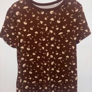No Boundaries Brown and Tan Mushroom Top